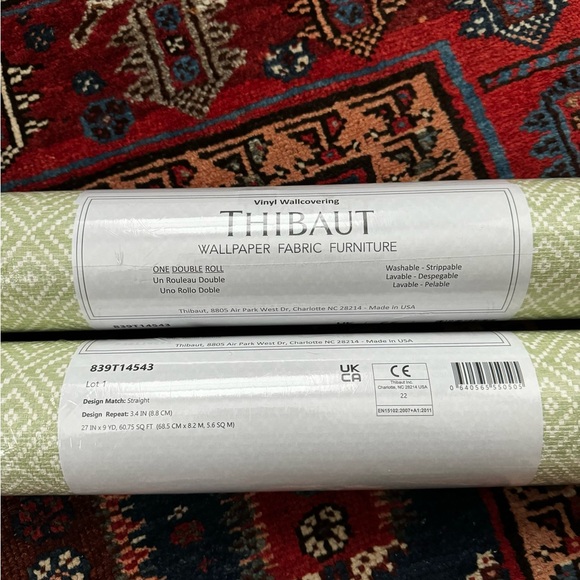 Brand New Thibaut Vinyl Wallpaper - Rimba Spring T14543 - Picture 2 of 5